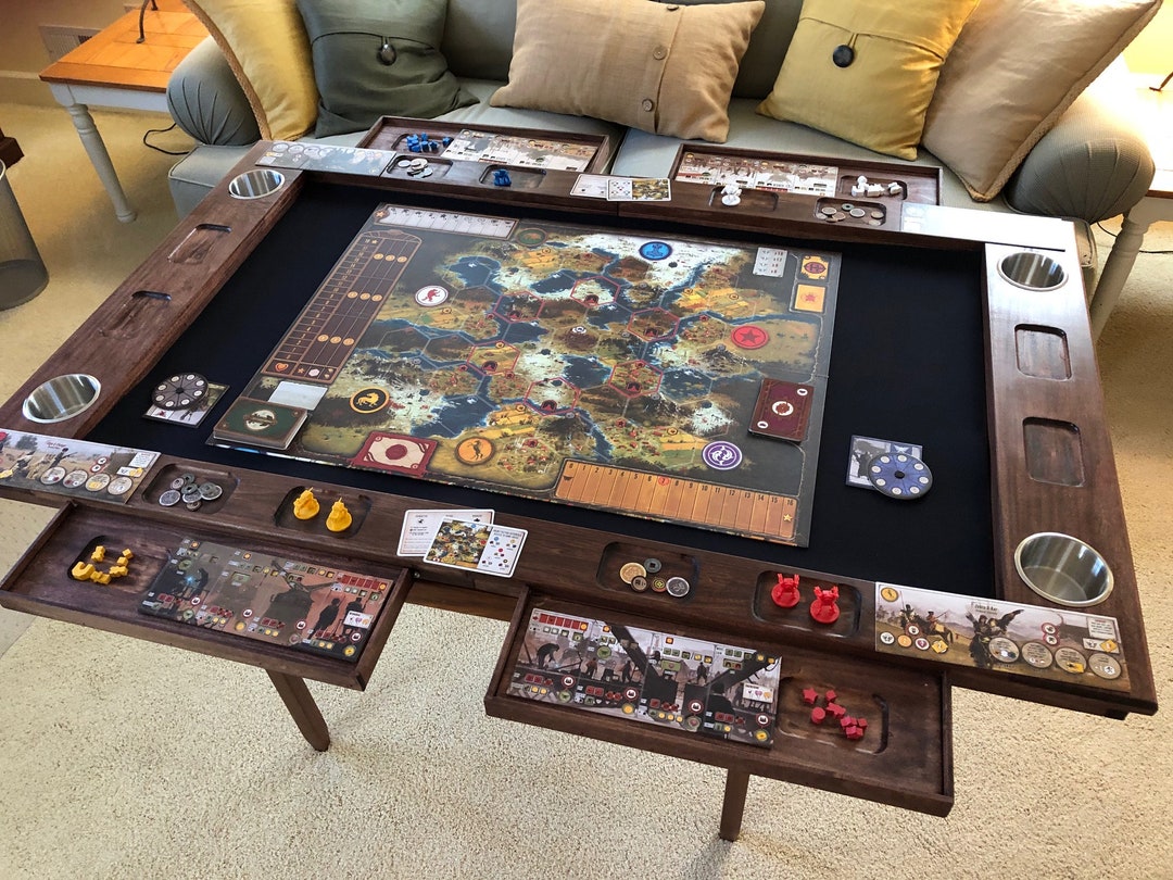 Board Game Table Topper With Added Shelves Etsy