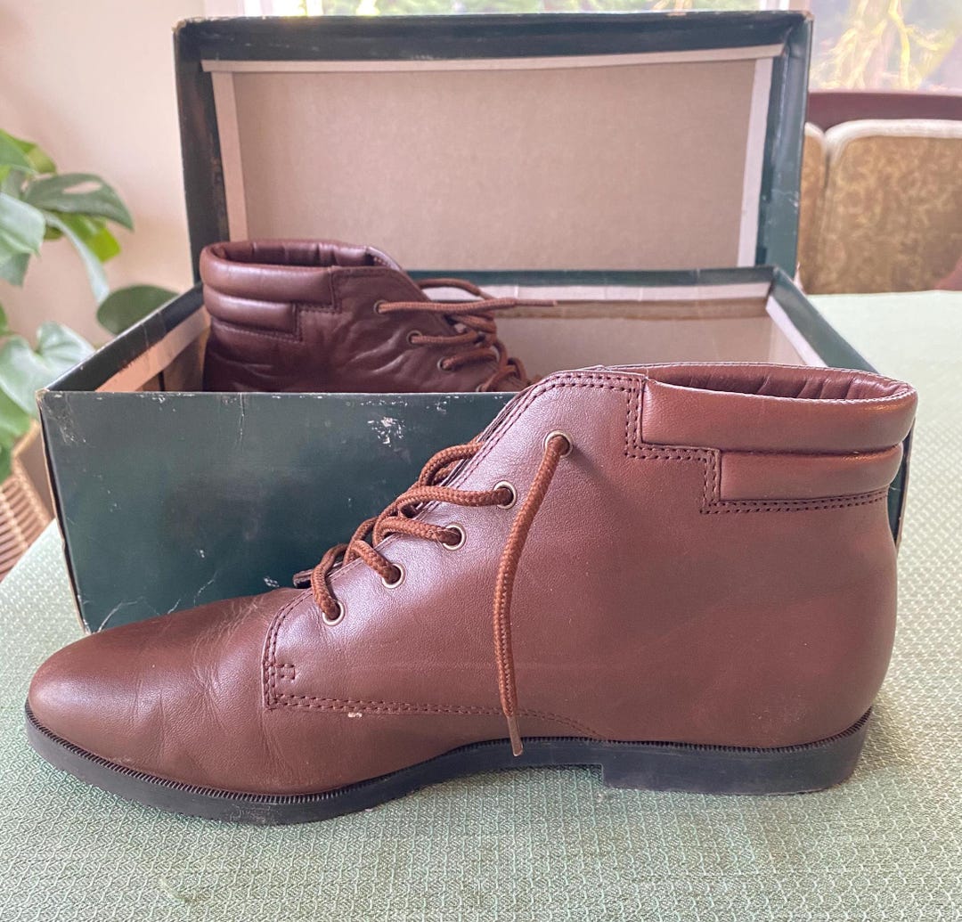 vintage brown ankle boots