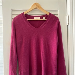 Dark pink cashmere sweater, size medium