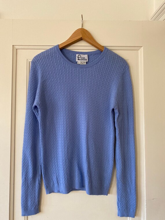 Blue Lily Pulitzer cashmere sweater, large