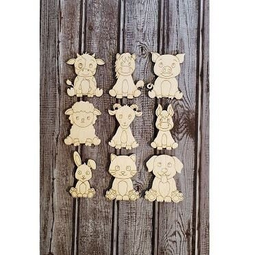 Farm Animals-Nursery-Multiple Size-Unfinished Laser Wood Cutout