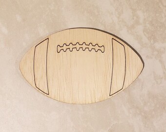 Football-Multiple Size-Unfinished Laser Wood Cutout