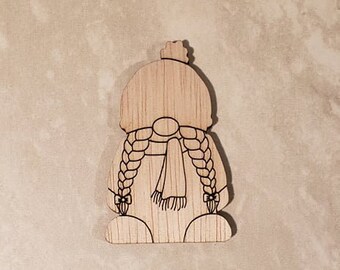 Gnome-Winter-Multiple Size-Unfinished Laser Wood Cutout