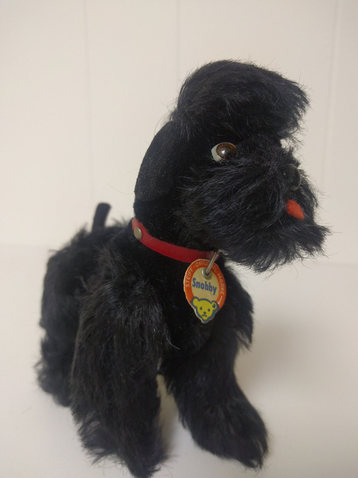 Vintage Steiff snobby Black Dog Stuffed Animal Etsy UK