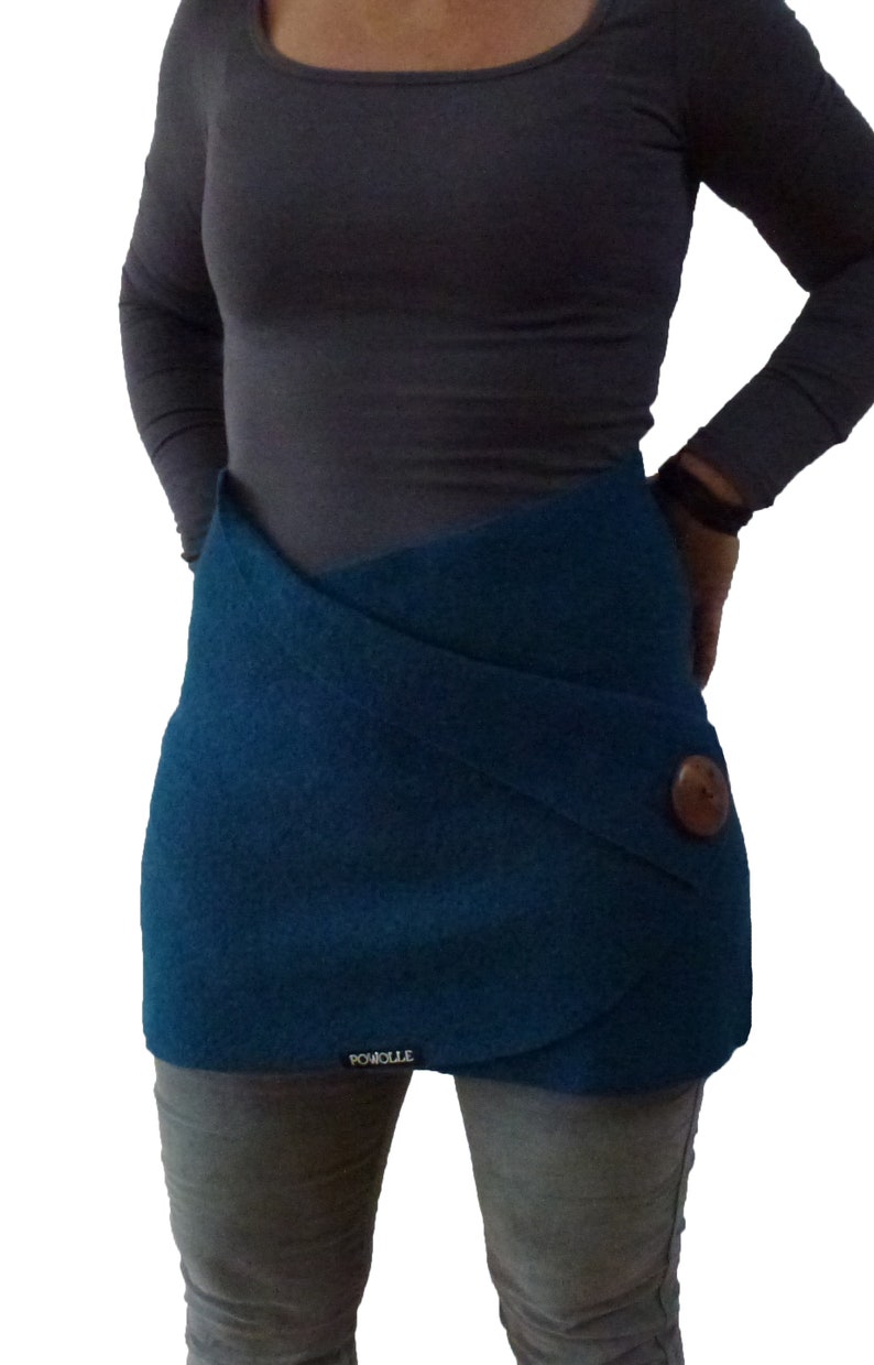 Powolle Cacheur Wickelrock Walkwolle Walkloden Wrap Skirt Boiled Wool Bild 5