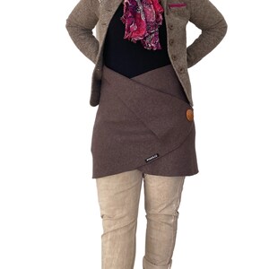 POWOLLE Wickelrock Aus Walkwolle | Outdoor Yoga Rock | Hüft- Und Nierenschutz | Größe 42-44