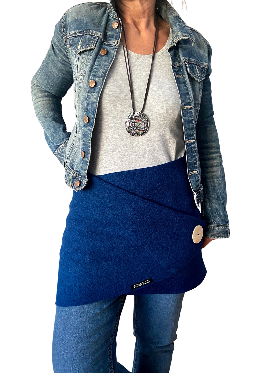 POWOLLE Walkwolle Wickelrock - Outdoor Yoga Rock Für Hüftschutz Gr. 42-44