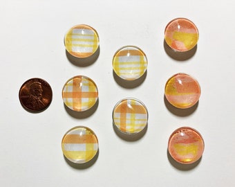 Magnets - Orange designs - Refrigerator Magnets - Unique gifts for him or her - Dorm Decor - White board decor