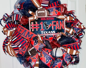 Houston Texans Wreath: NFL Football Fan Gift