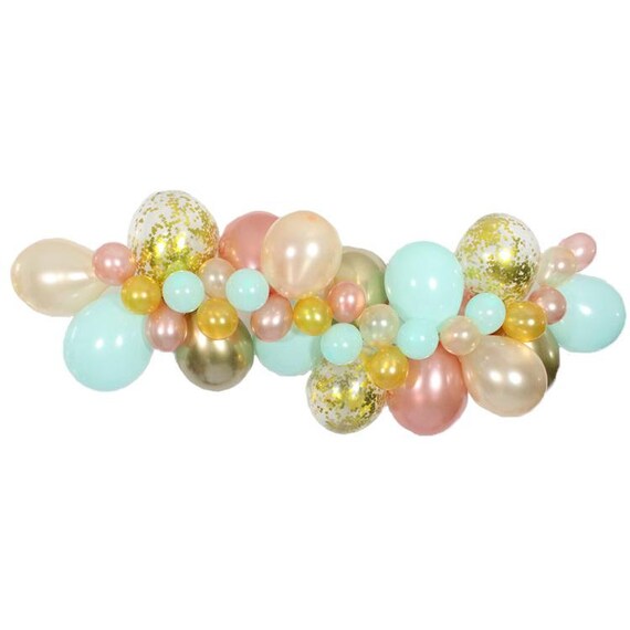 Gold Rose and mint Balloon Garland Kit makes a 6 Feet Long Garland for Bridal Shower Baby Shower Wedding or birthday party Peach and Mint Il_570xn