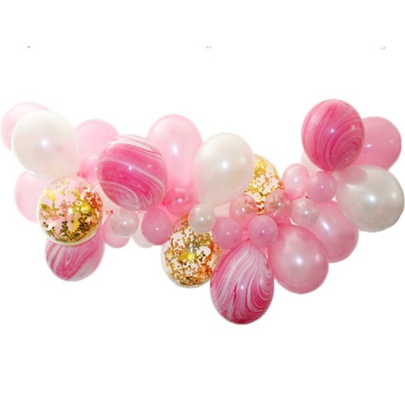 Pink Balloon Garland kit for a girl baby shower Pink balloon Garland Makes a 6 Feet Long balloon garland baby pink girl birthday party Il_570xn