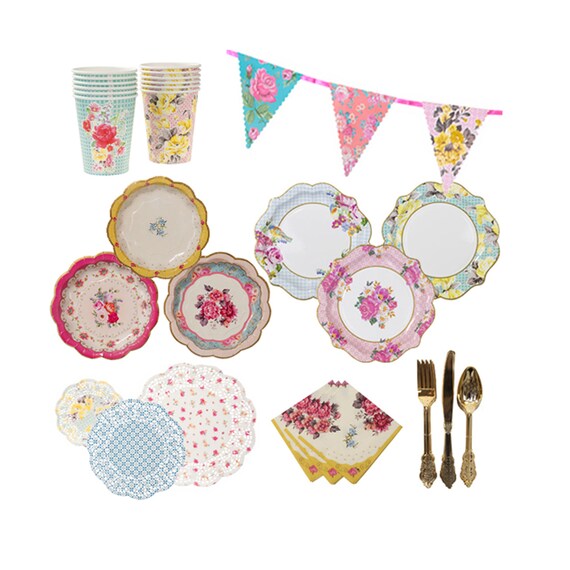 Tea Party in a Box Kit Tea Party Birthday Mad Hatter Tea Party Floral Party Supplies Bridal Shower Royal Party Baby Shower Girl Birthday Il_570xn
