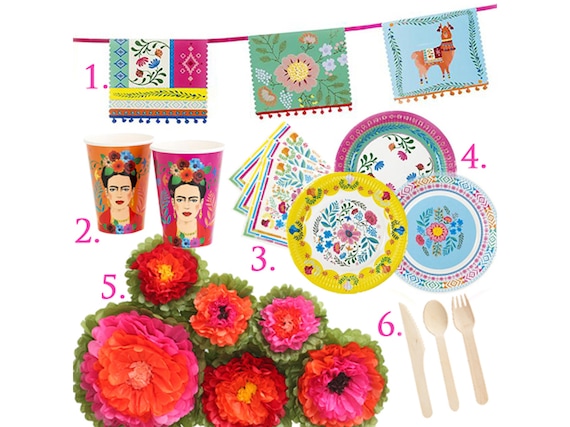 Fiesta Party in a Box Kit for 12 Guests Fiesta Birthday Party Boho fiesta Mexican Party Cactus Fiesta Fiesta Party Supplies Fiesta plates Il_570xn