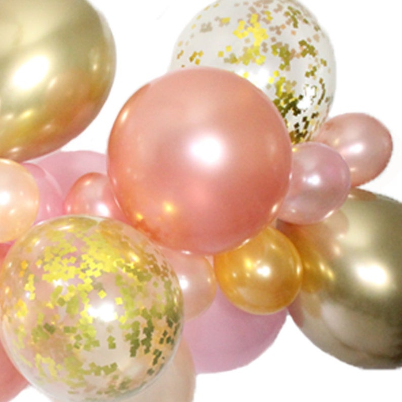 Gold Rose Balloon Garland Kit makes a 6 Feet Long Garland for Bridal Shower Baby Shower Wedding Valentine/'s Day or birthday party