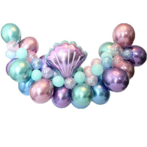 Balloon Garland Kit for a Mermaid Party makes a 6 Feet Long Garland birthday party mint purple pink blue balloons Il_570xn