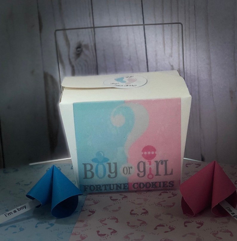 baby shower Gender reveal fortune cookie baby announcement paper cookie gender reveal roulette