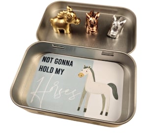 HORSE - Three Hinge Head Decorative Toppers, Magnetic Door Hinge Decor, Unique Horse Decor, Ready to Gift in Box, TINY Horse Magnets