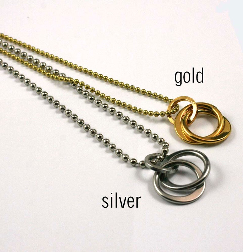 Boyfriend Birthday Necklace \u2022 Gift for Boyfriend \u2022 Two Connecting Circles Jewelry \u2022 Boyfriend Jewelry \u2022 Boyfriend Gift Card \u2022 Gift for Him