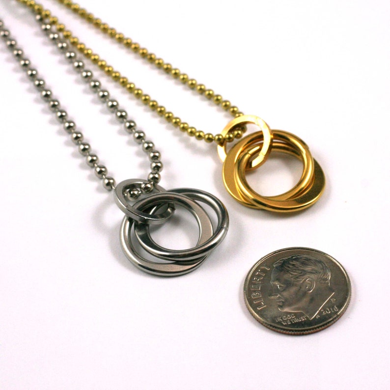 Boyfriend Birthday Necklace \u2022 Gift for Boyfriend \u2022 Two Connecting Circles Jewelry \u2022 Boyfriend Jewelry \u2022 Boyfriend Gift Card \u2022 Gift for Him
