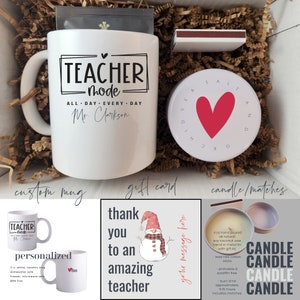 Favorite Teacher Gift Box Teacher Christmas Gift Teacher Personalized Mug Teacher Mode Teacher Candle Teacher Thank You image 1