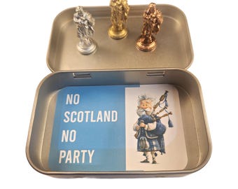 SCOTLAND - 3 No Scotland No Party Hinge Magnets, Scottish Hinge Heads