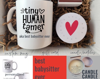 BABYSITTER Gift Box | Babysitter Summer Gift | Custom Mug Sitter | Babysitter Thank You | Nanny Gift Box | Nanny Gift Set | Ships FAST