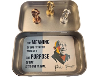 PICASSO Hinge Heads – Picasso Art Hinge Magnet Set of 3, Fun Resin Miniatures