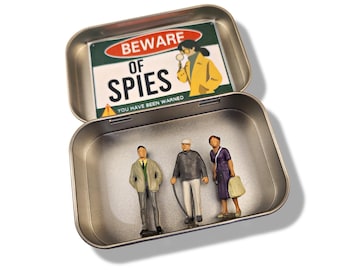 SPIES - Three Hinge Head Decorative Toppers, Magnetic Door Hinge Decor, Unique Gift, People Hinge Topper Set, Ready to Gift in Box