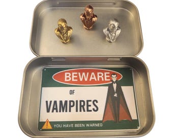DRACULA - Three Hinge Head Decorative Toppers, Dracula Hinge Magnets