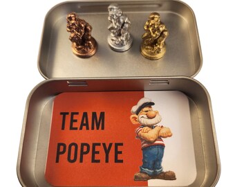 POPEYE - Three Hinge Head POPEYE Decorative Toppers, Popeye Hinge Magnets