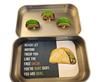 TACO Hinge Sitters: Fun Decorative GUACAMOLE Hinge Heads, Set of Three