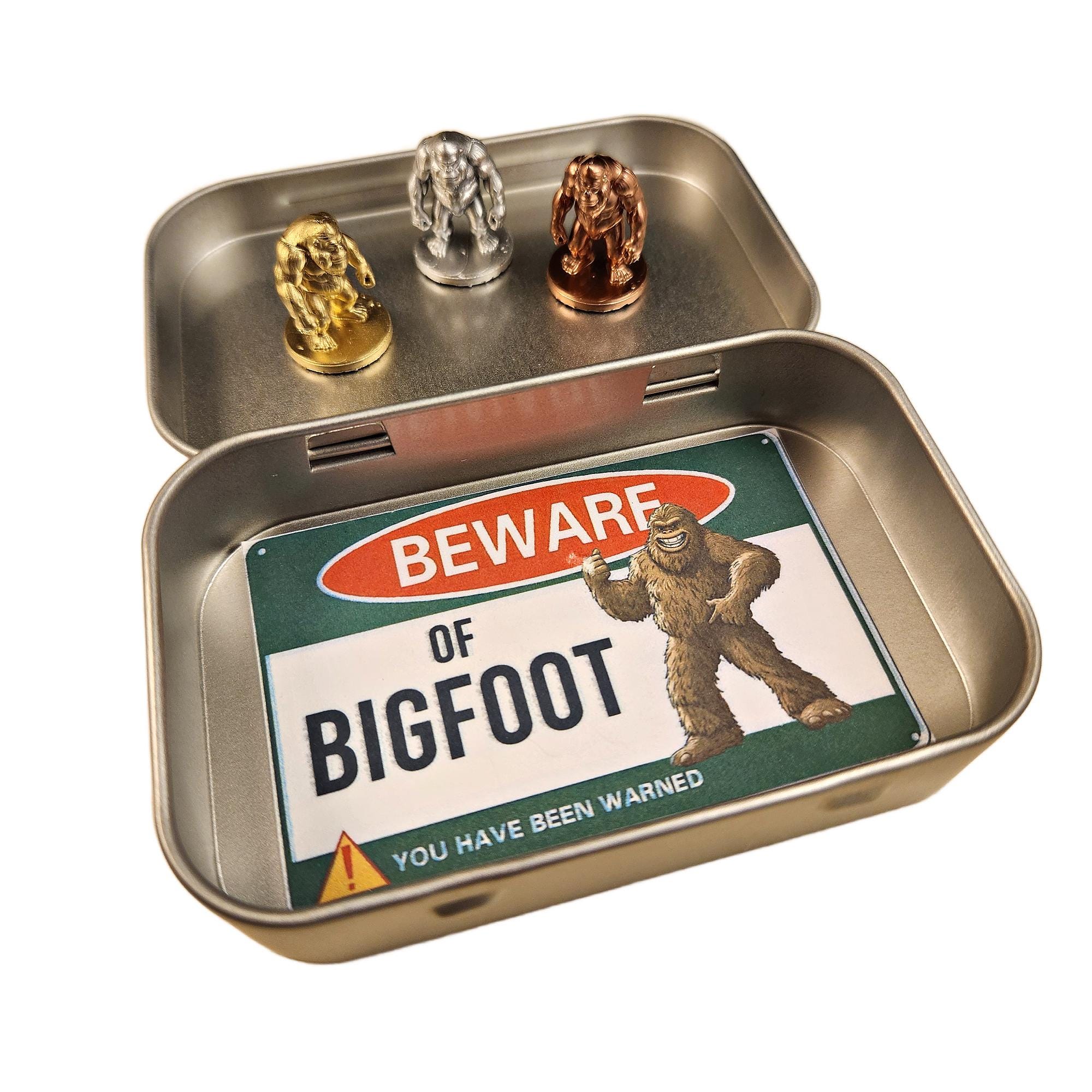 BIGFOOT - Three Big Foot Hinge Head Decorative Toppers, Yeti Magnetic Door Hinge Decor, BIGFOOT Miniature, BIGFOOT Magnet Set, Yeti Gift
