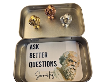 SOCRATES - 3 SOCRATES Hinge Heads, Metallic Finish Resin, Magnetic Figures