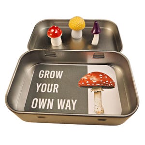 MUSHROOMS - Three Mini Hinge Head Decorative Toppers, Magnetic Door Hinge Decor, Unique Gift, Mushroom Hinge Topper Set, Ready to Gift