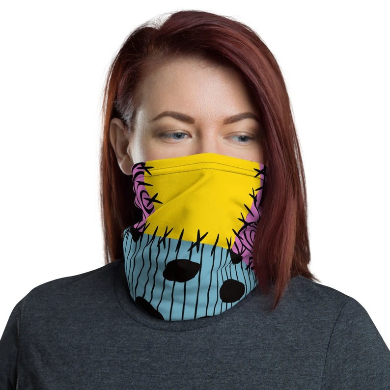 Nightmare Before Christmas Sally Face Cover Neck Gaiter Etsy