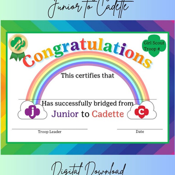 Bridging Certificate Etsy