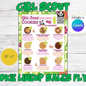 2025 Girl Scout Cookie Cookie Lineup Verkaufsflyer - ABC Bakers
