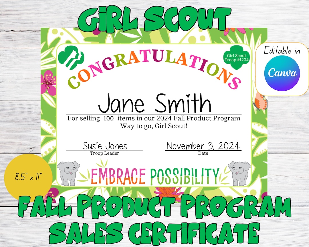 Girl Scout Fall Program Printables