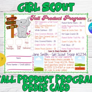 Girls Scouts: productprogramma herfst 2024 bestelkaart