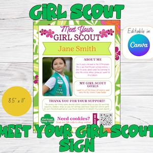 2025 Girl Scout Cookie Sale - Meet Your Girl Scout Sign