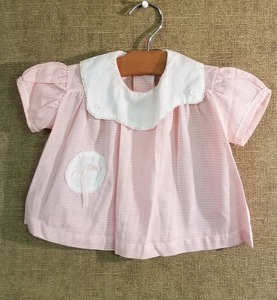 Vintage pink baby dress ~ Sweet!! (21 Vin80) - image 1