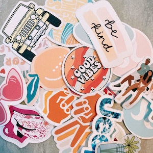 RANDOM STICKER PACK- boho stickers aesthetic stickers laptop stickers cheap stickers pinterest stickers mystery sticker pack good quality