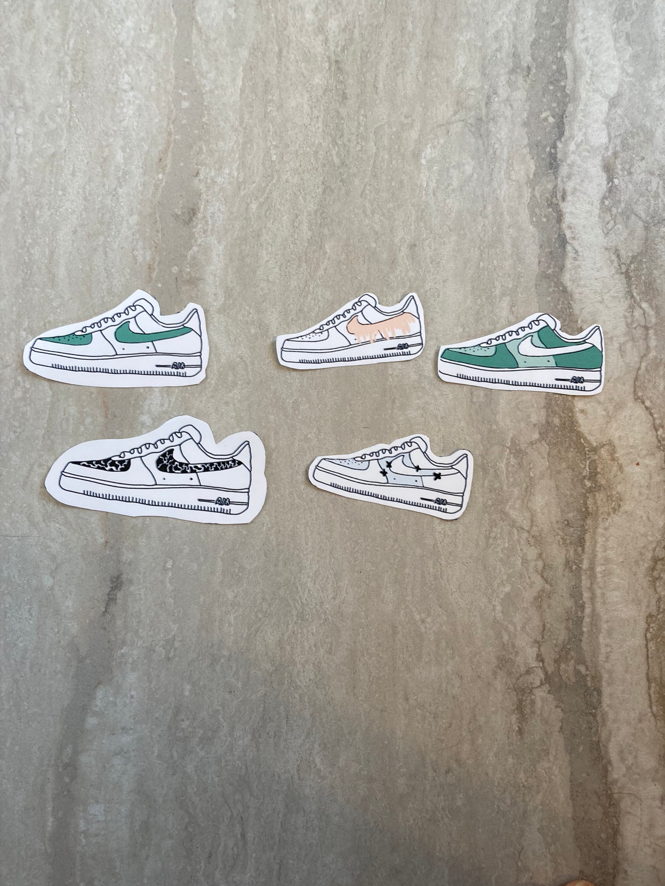 Nike Air Force 1 sticker pack Aesthetic sticker pack shoe | Etsy