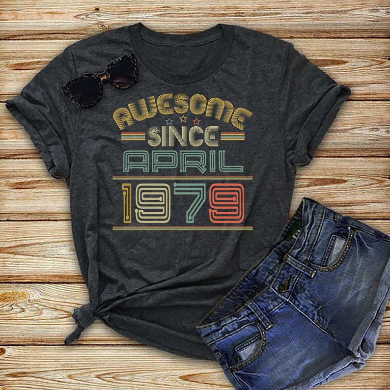 Birthday Gift Vintage1979 Unisex Tee Shirt For Men or Women T-Shirt