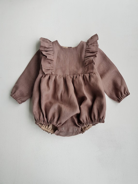 linen romper baby