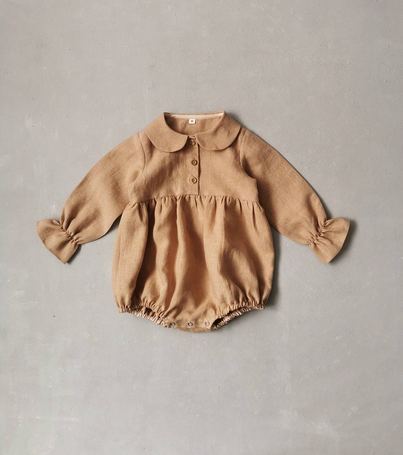 Linen baby romper Linen baby clothes Newborn outfit Baby Etsy