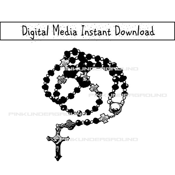 Rosary Beads Rosaries Catholic Pillow Shirt Vector artwork SVG Instant download graphic PNG JPG files cricut print and cut designs mugs