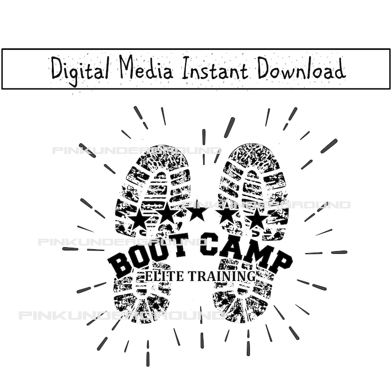 Boot camp Military Vector artwork SVG Instant download graphic | Etsy