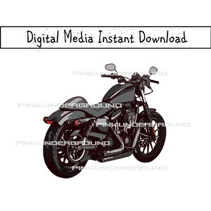 Motorcycle Vector Art: Biker Clipart for T-shirts (Digital Download)
