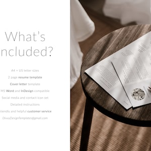 CV Template, Resume Template with Photo for Microsoft Word and InDesign, Professional and Creative CV image 5